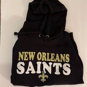 New Orleans Saints Hoodie. Black. SZ L. Kangaroo Pocket. EUC.